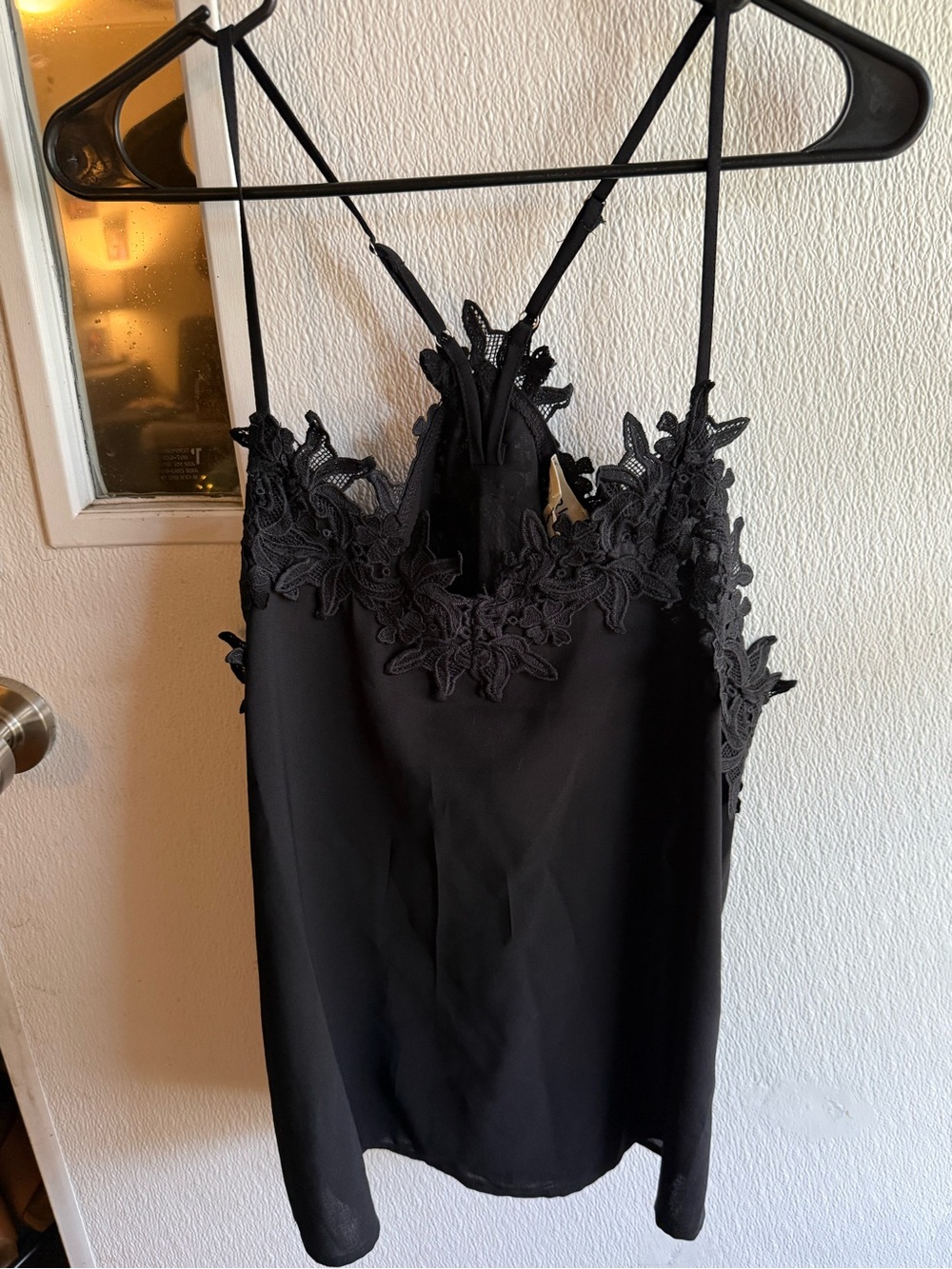 BiBi Black Lace-Trim Cami